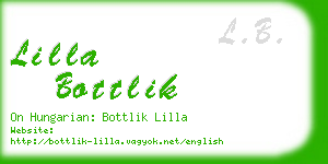 lilla bottlik business card
